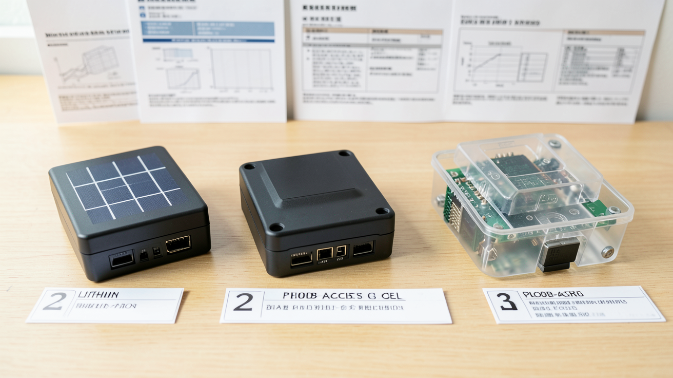 prix batterie pour panneau solaire : comparatif des technologies de batteries solaires disposées sur une table en bois