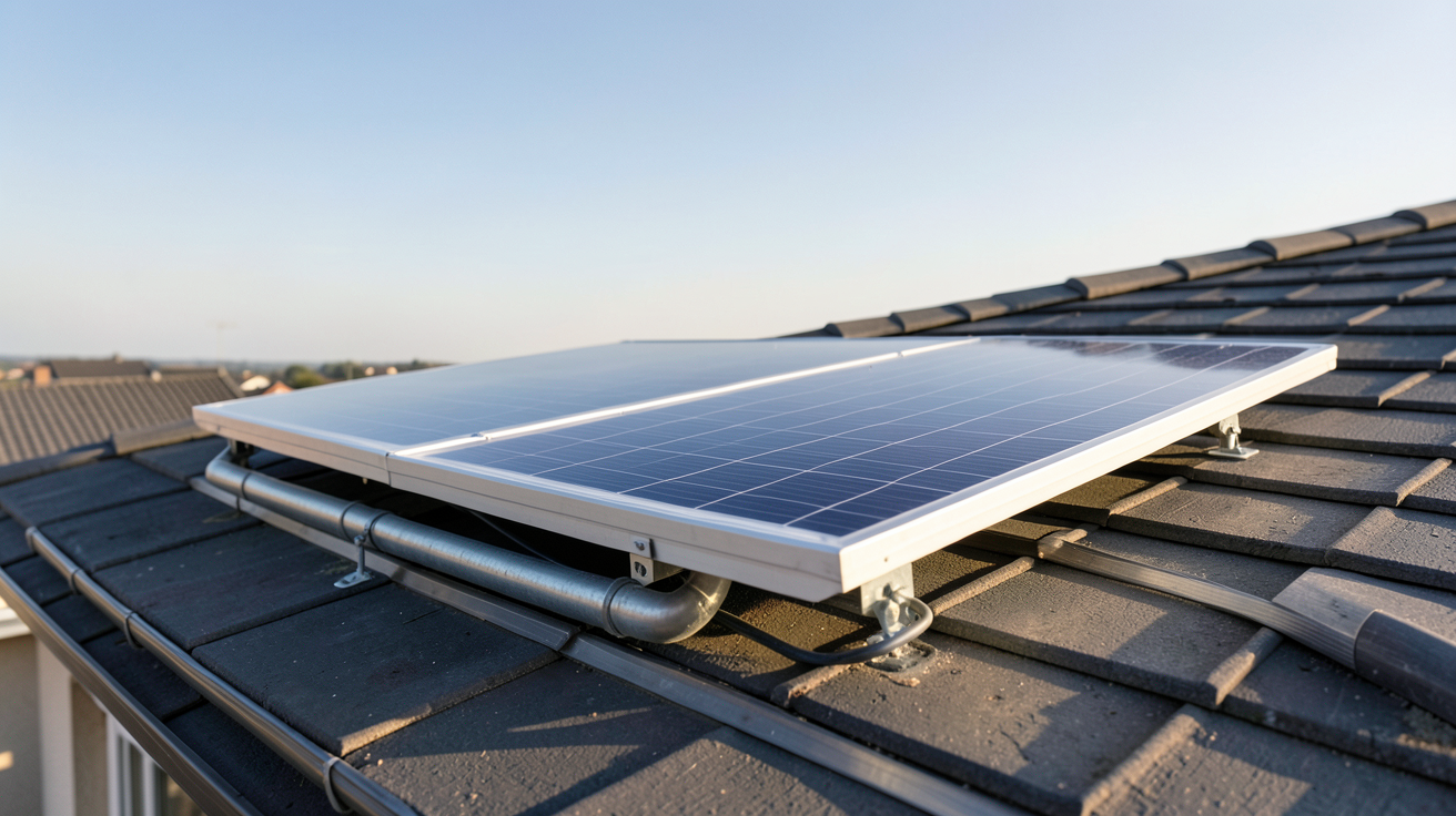 prix capteur solaire thermique 2024 : fourchettes par technologie illustrées sur un capteur posé en toiture
