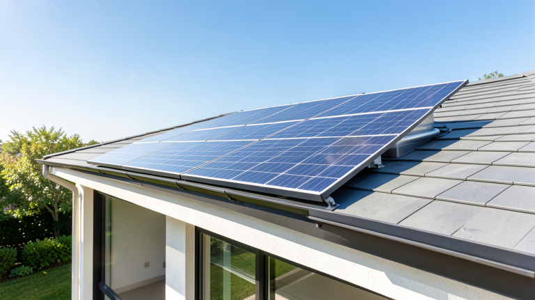 prix chauffe eau solaire 200l installé sur le toit d'une habitation moderne