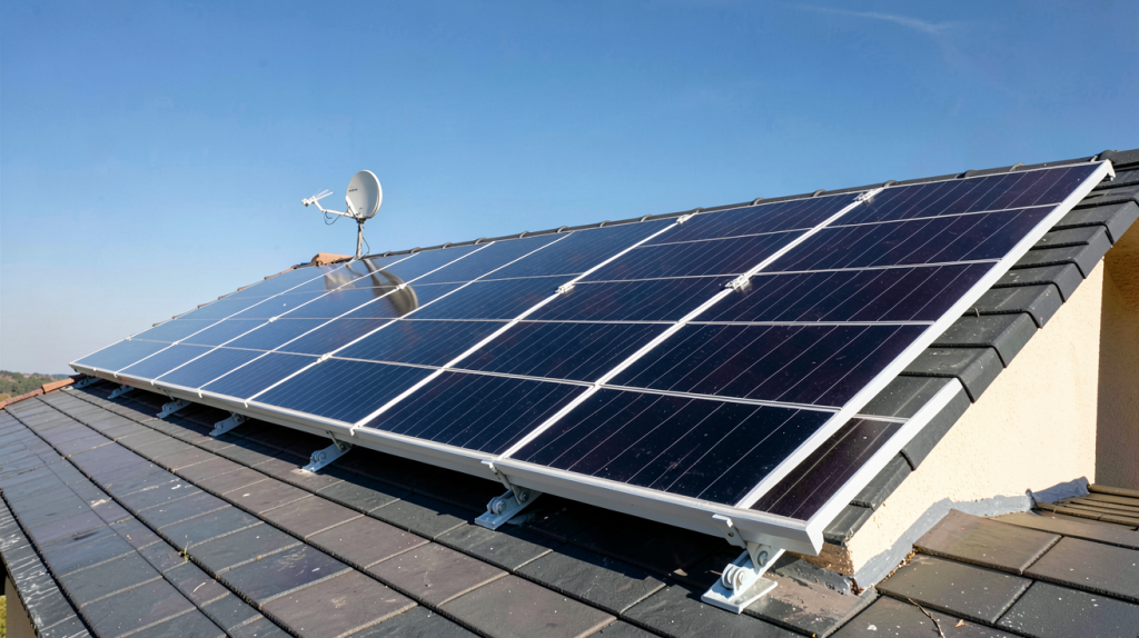 prix d un chauffage solaire thermique installé sur le toit d'une maison individuelle