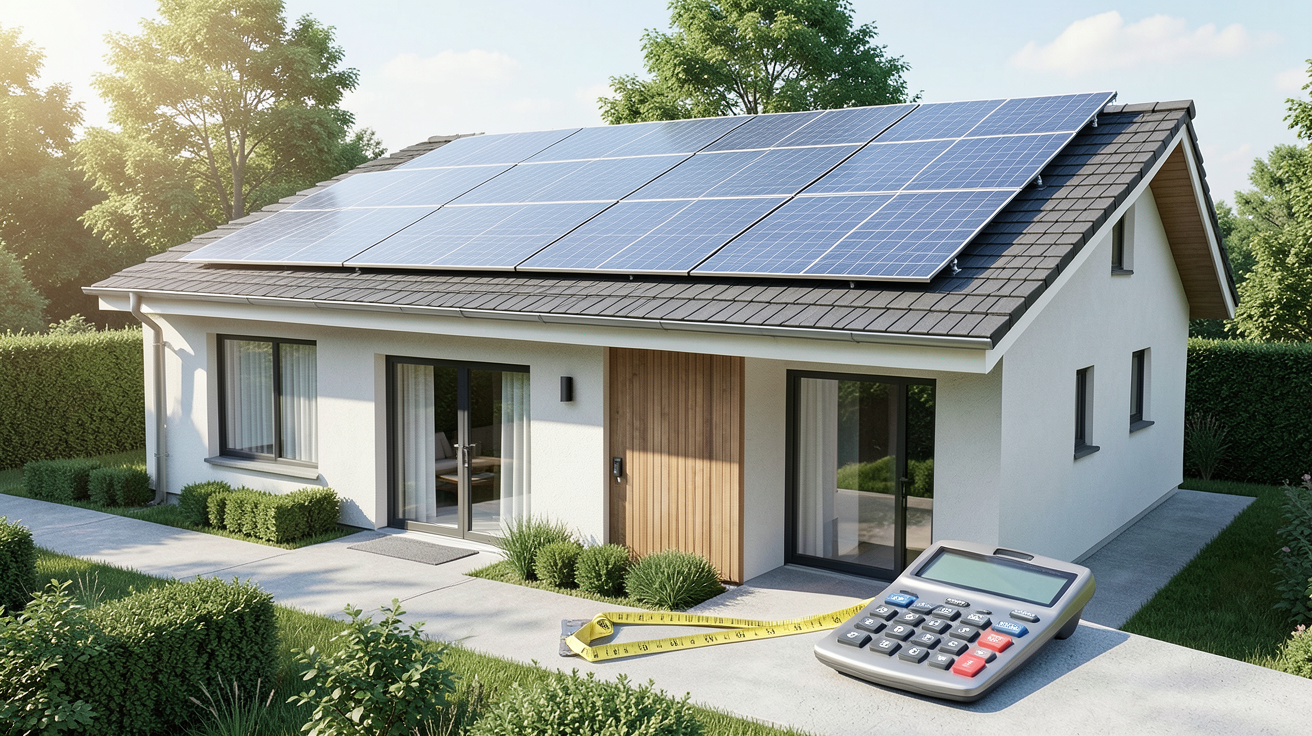 prix d un panneau photovoltaïque au m2 illustrant le coût moyen d'installation de panneaux solaires sur une maison de 80 à 200 m²