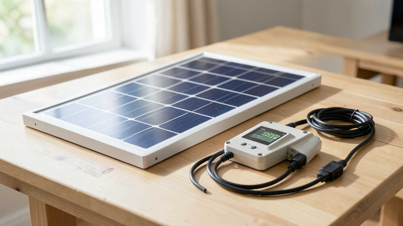 prix d un panneau solaire de 300w : kit solaire complet 300W avec panneau monocristallin, micro-onduleur et accessoires
