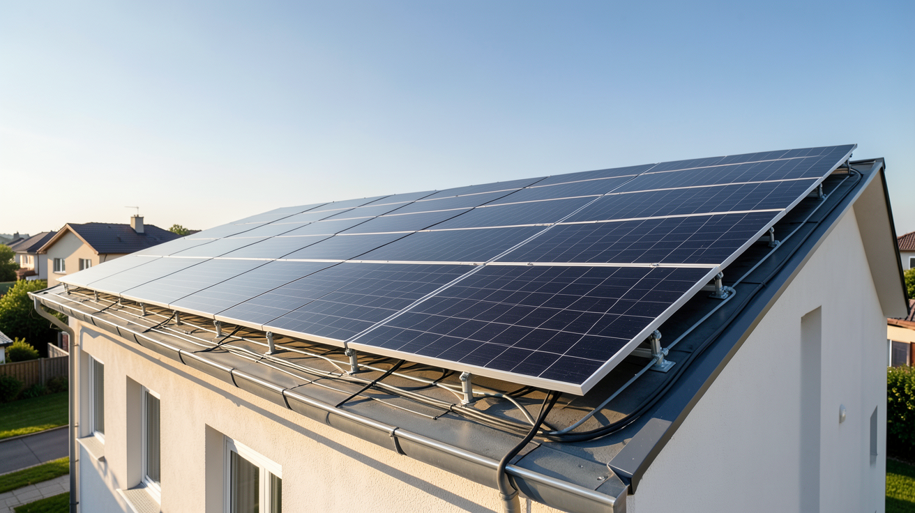 prix d'un panneau voltaique installation solaire complète sur toit de maison