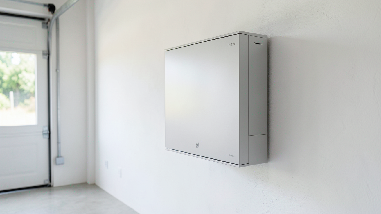 prix d une batterie pour panneau solaire illustré par une unité de stockage d'énergie moderne installée à domicile