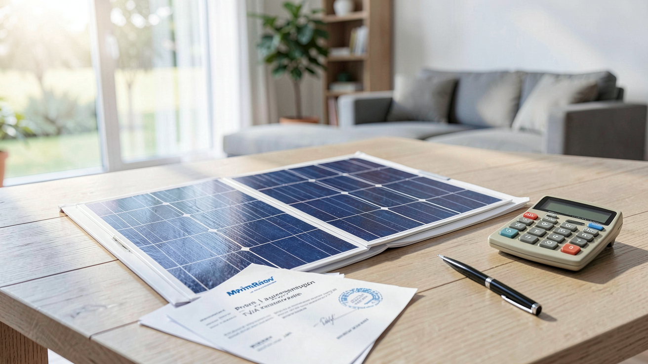 prix de 14 panneaux photovoltaïques : dossier de financement avec prime à l'autoconsommation, MaPrimeRénov' et TVA réduite