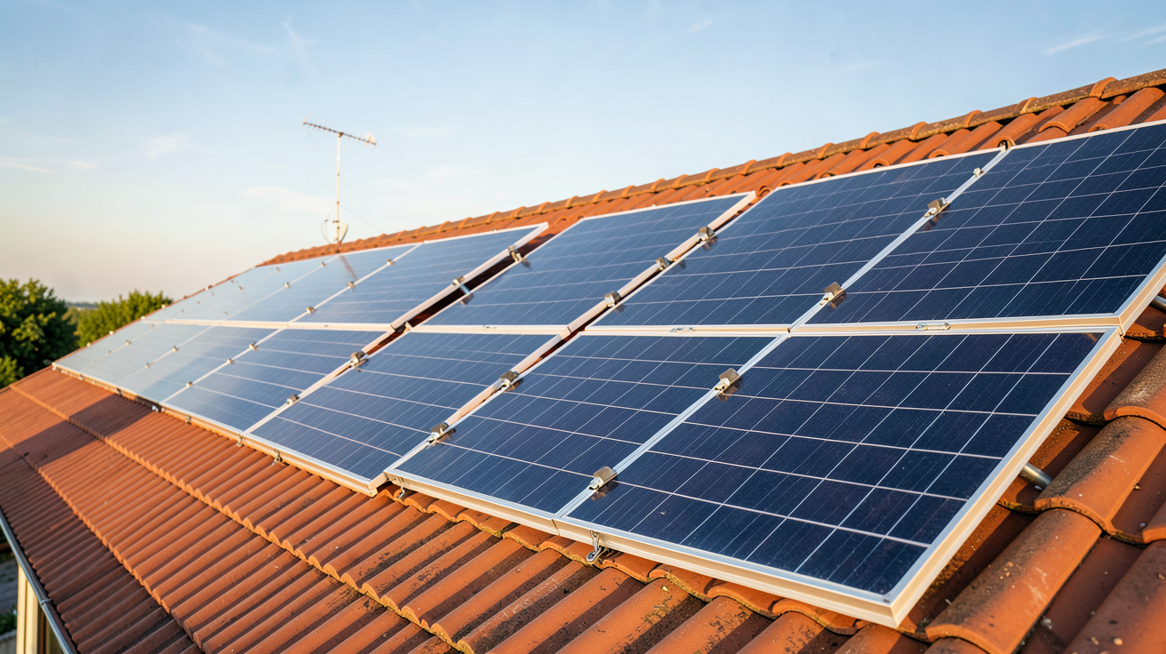 prix de 14 panneaux photovoltaïques comparatif des technologies 2026 montrant différents types de modules solaires sur un toit