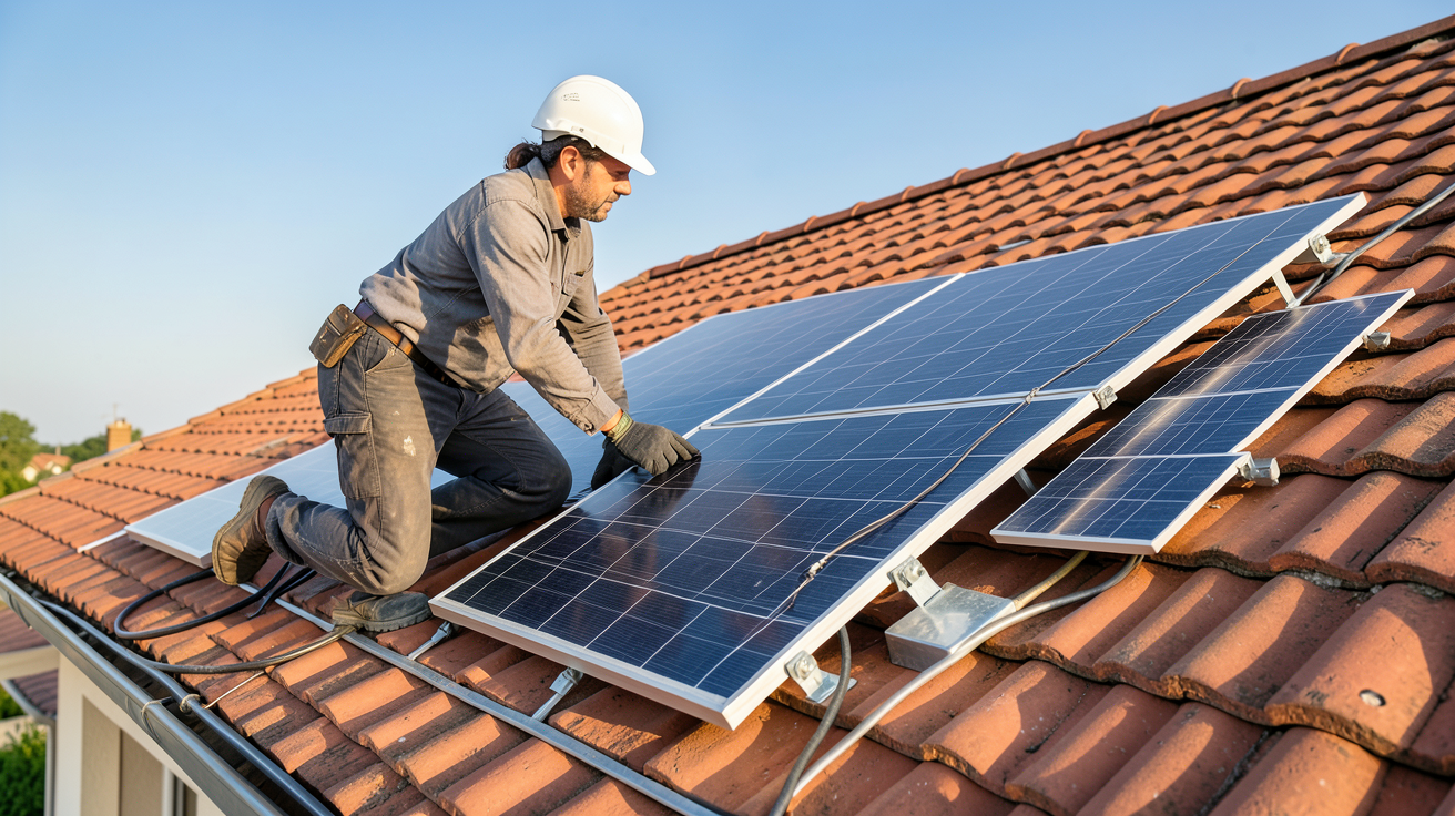 prix de pose panneaux photovoltaïques affichant les tarifs moyens 2026 pour des installations de 3kWc, 6kWc et 9kWc sur une maison moderne