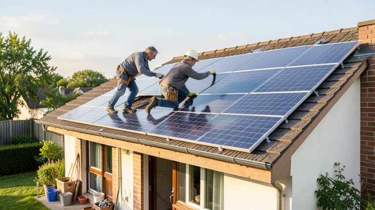 prix de revient panneaux solaires installation sur toit de maison individuelle
