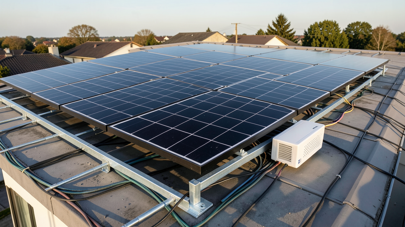 prix des panneaux photovoltaïque installation solaire complète avec panneaux, onduleur et montage sur toit