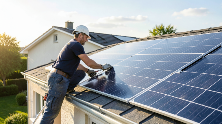 prix du panneau photovoltaïque installation sur toit de maison
