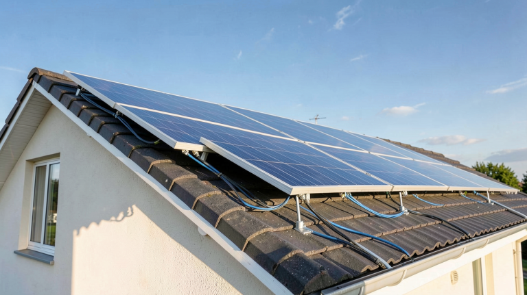 prix du panneau solaire installé sur le toit d'une maison individuelle
