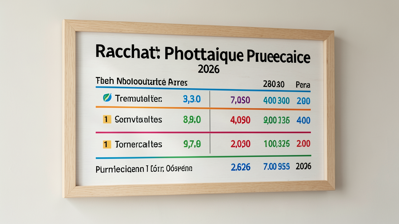 prix énergie photovoltaïque : tableau des tarifs de rachat par puissance en 2026