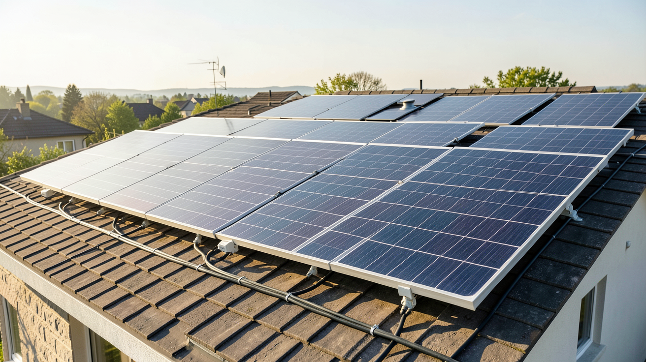prix installation panneau photovoltaïque 2024 fourchettes puissance panneaux solaires sur toit de maison