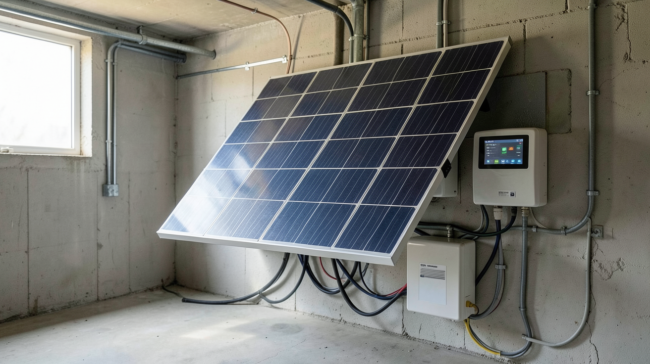 prix installation panneau solaire avec batterie d'un kit solaire complet avec panneaux photovoltaïques, batterie de stockage et onduleur