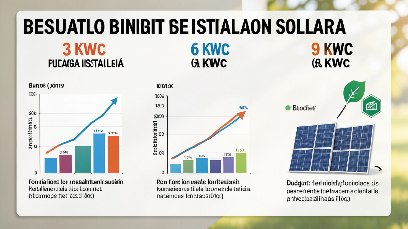 prix d'installation panneau solaire impact de la puissance installée (3 kWc, 6 kWc, 9 kWc) sur le budget