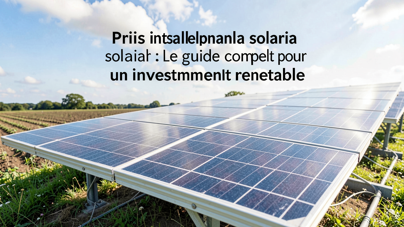 prix installation panneau solaire photographié en situation réelle, illustration de l'article