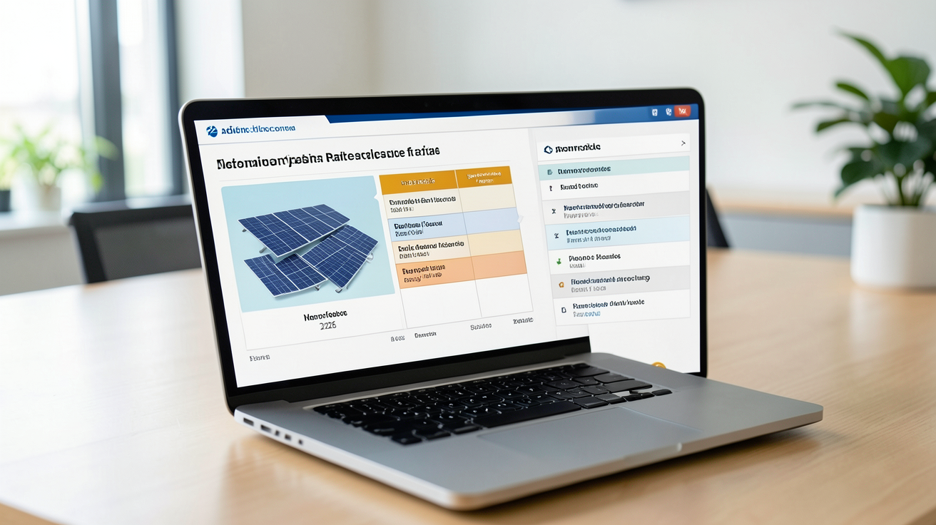 prix d'une installation de panneaux photovoltaïques affichant les aides financières et dispositifs fiscaux en 2026