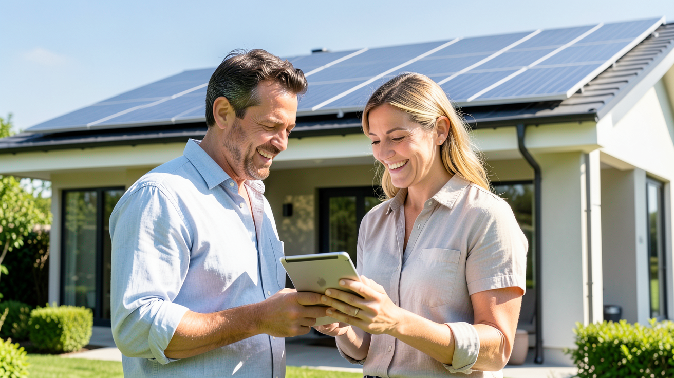 prix installation panneaux photovoltaiques autoconsommation illustrant les aides financières et les subventions pour une maison solaire