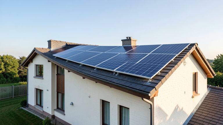 prix d'une installation de panneaux photovoltaïques sur le toit d'une maison individuelle