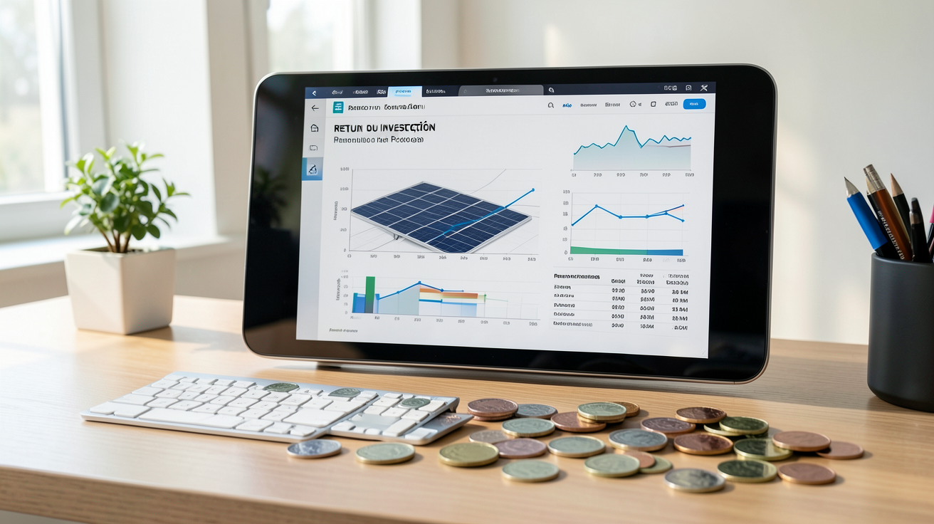 prix d'installation panneaux photovoltaiques illustrant le retour sur investissement et la rentabilité financière d'une installation solaire