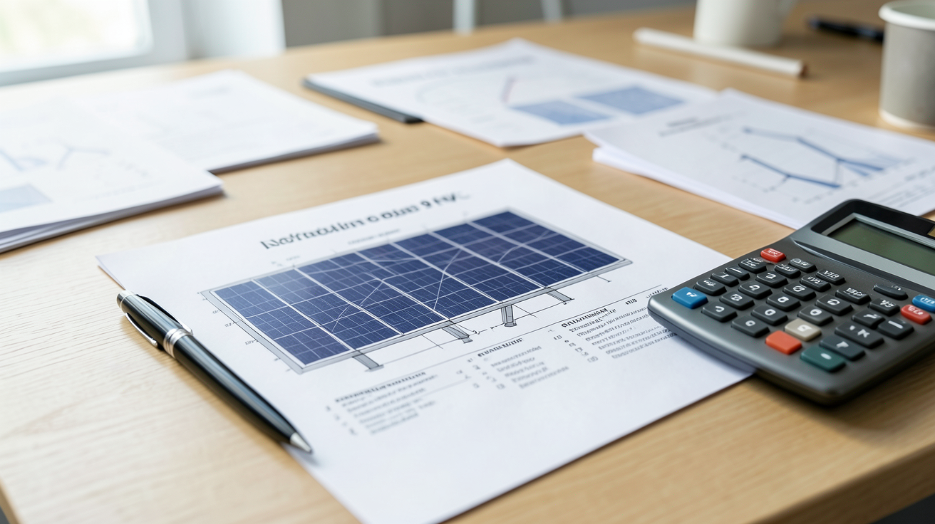prix installation photovoltaïque 9 kWc fourchette 2026 présenté sur un devis détaillé