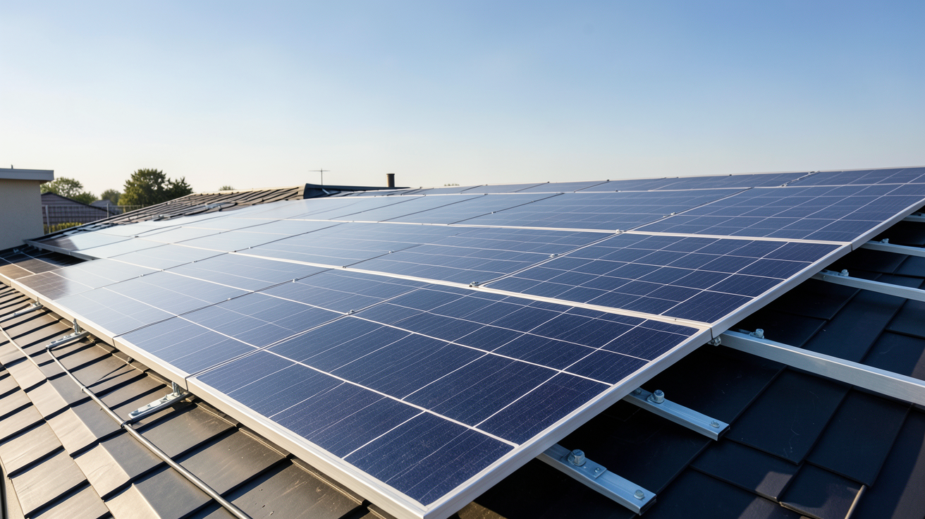 prix installation photovoltaïque 9 kWc avec panneaux solaires haut rendement sur toit résidentiel