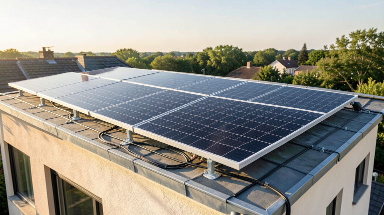 prix installation photovoltaique autoconsommation sur le toit d'une maison avec panneaux solaires