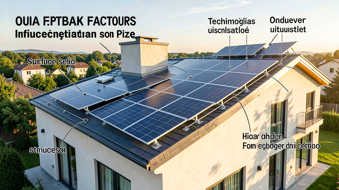 prix kit photovoltaique illustrant les facteurs déterminants comme la surface des panneaux, la technologie et l'onduleur