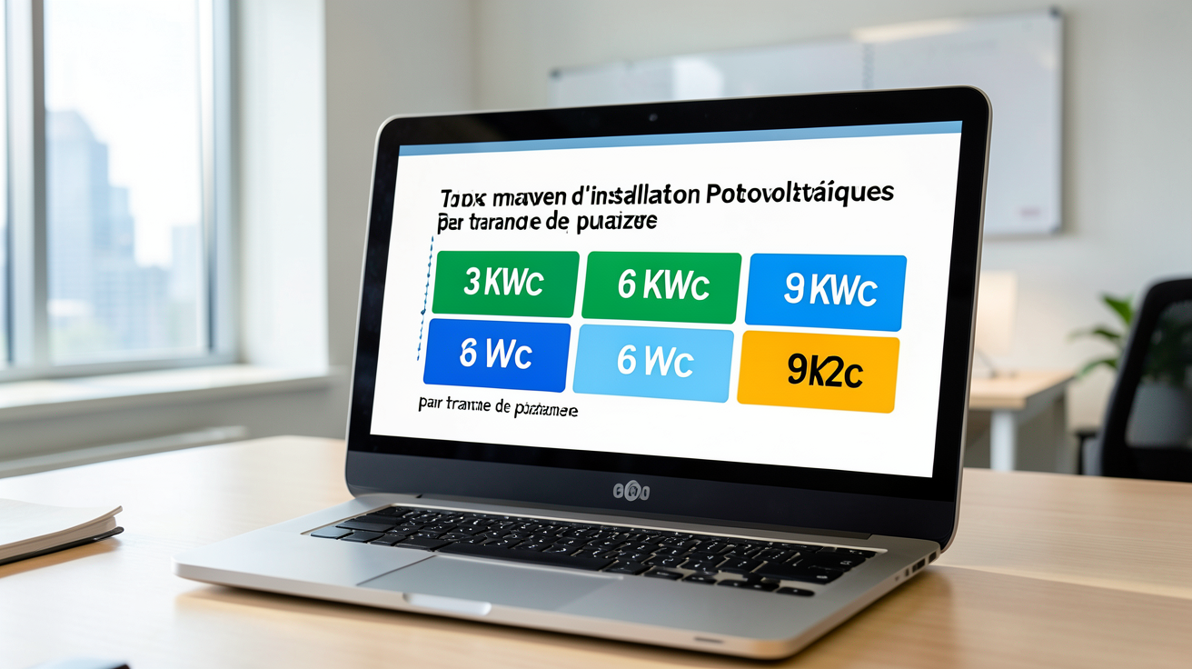 prix kwc photovoltaique tableau comparatif des coûts d'installation 2026 par tranche de puissance