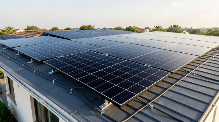 prix kwc photovoltaïque installation de panneaux solaires sur toit de maison individuelle