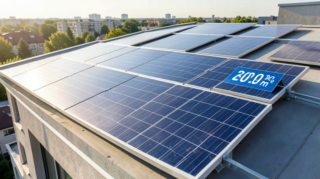 prix m2 panneau solaire sur toit résidentiel ensoleillé