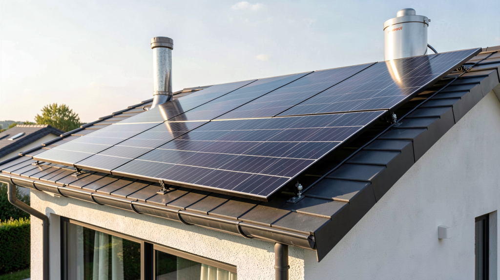prix moyen d'un chauffe-eau solaire installé sur le toit d'une maison moderne