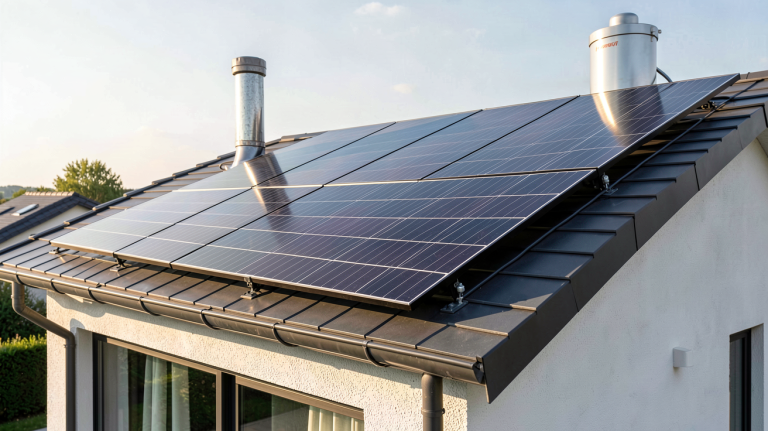 prix moyen d'un chauffe-eau solaire installé sur le toit d'une maison moderne