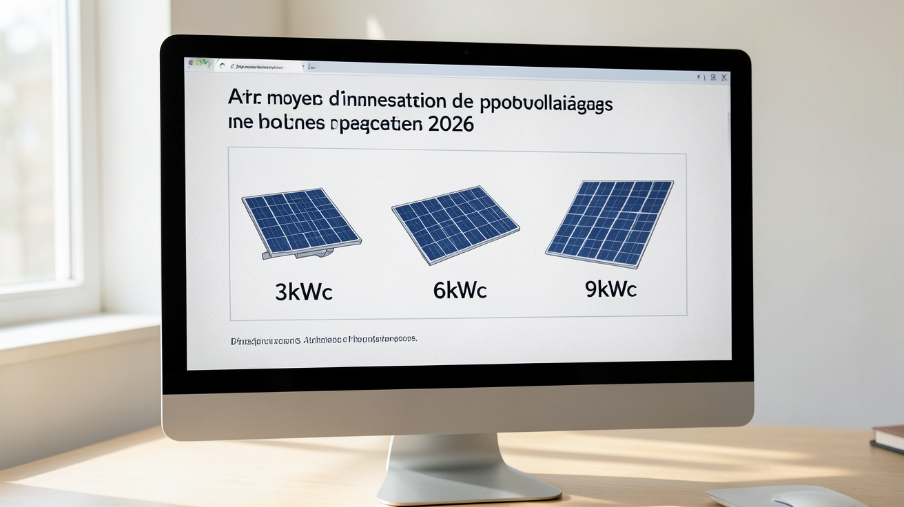 prix moyen installation panneau photovoltaique tableau comparatif 2026 pour 3kWc, 6kWc et 9kWc