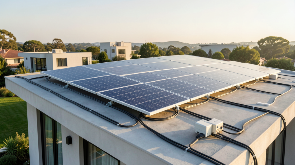 prix moyen d'une installation de panneaux solaires sur le toit d'une maison moderne