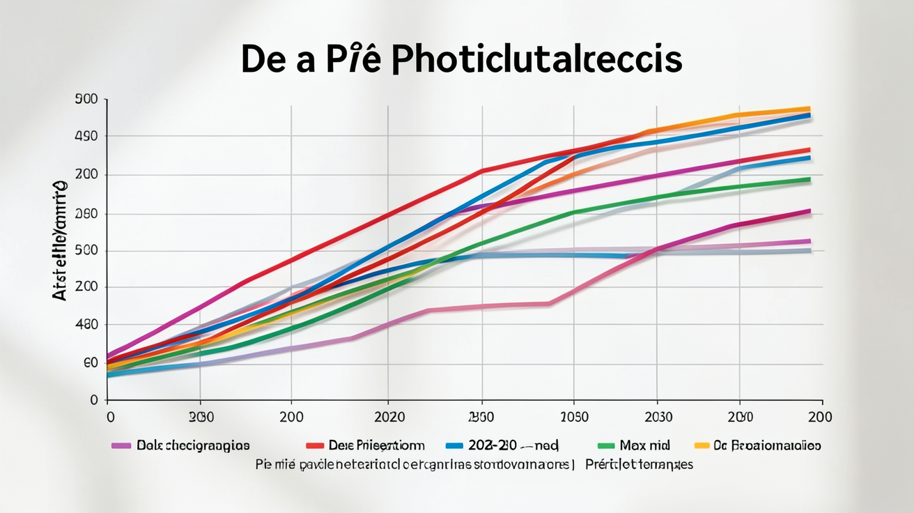 prix moyen m2 panneau photovoltaique : évolution historique et prévisions 2026-2030 illustrés par un graphique en courbes