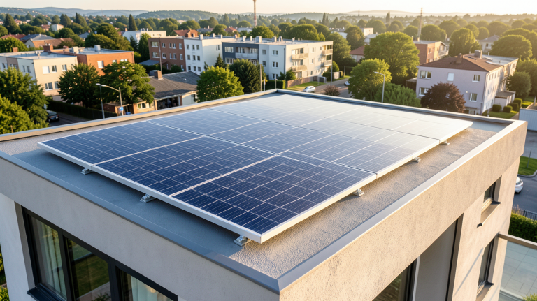 prix moyen d'un panneau photovoltaïque installé sur le toit d'une maison moderne