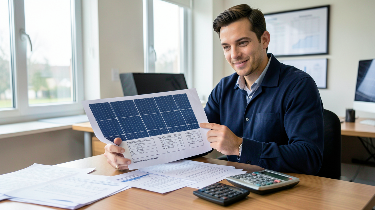 prix moyen panneaux solaires photovoltaïques avec aides financières 2026 affichés sur un devis