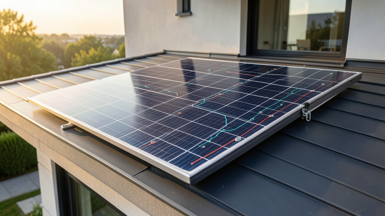 prix moyen photovoltaïque des technologies 2026 : panneau solaire HJT ou TOPCon installé sur un toit moderne