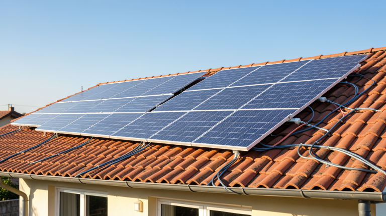 prix moyen pose panneaux photovoltaïques installation sur toit de maison individuelle