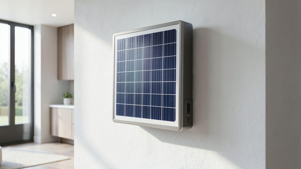 prix onduleur panneau photovoltaïque installé sur un mur domestique