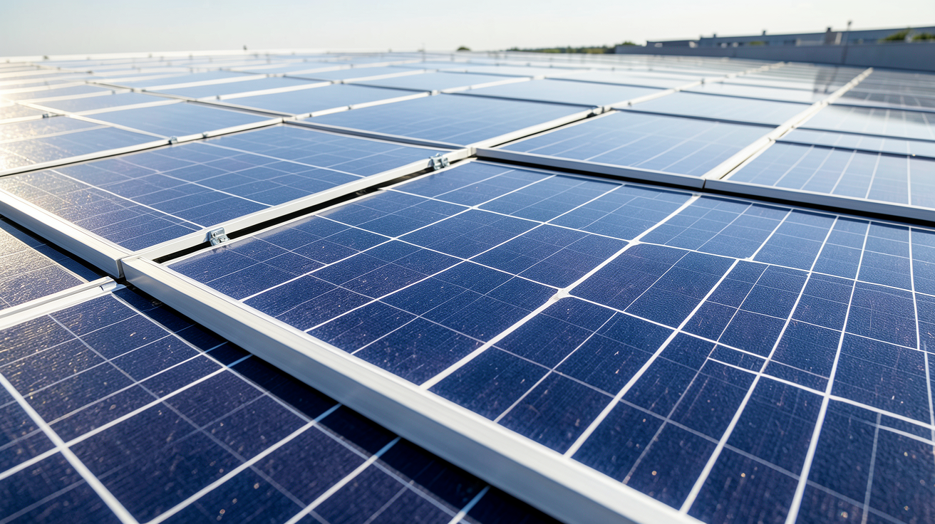 prix panneau photovoltaïque m2 illustré par des panneaux solaires thermiques de haute qualité installés sur un toit.