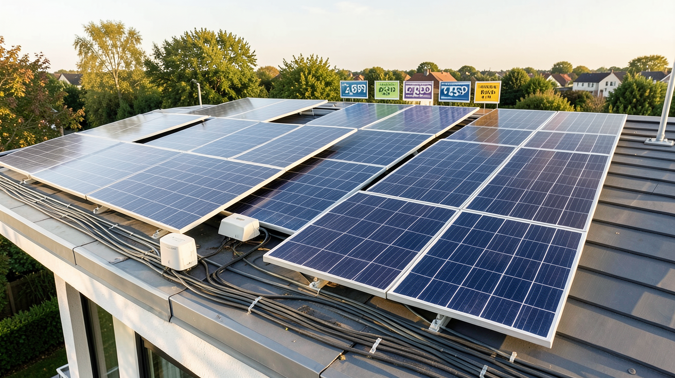 prix panneau photovoltaïque maison facteurs de variation technologie puissance pose région installation toit