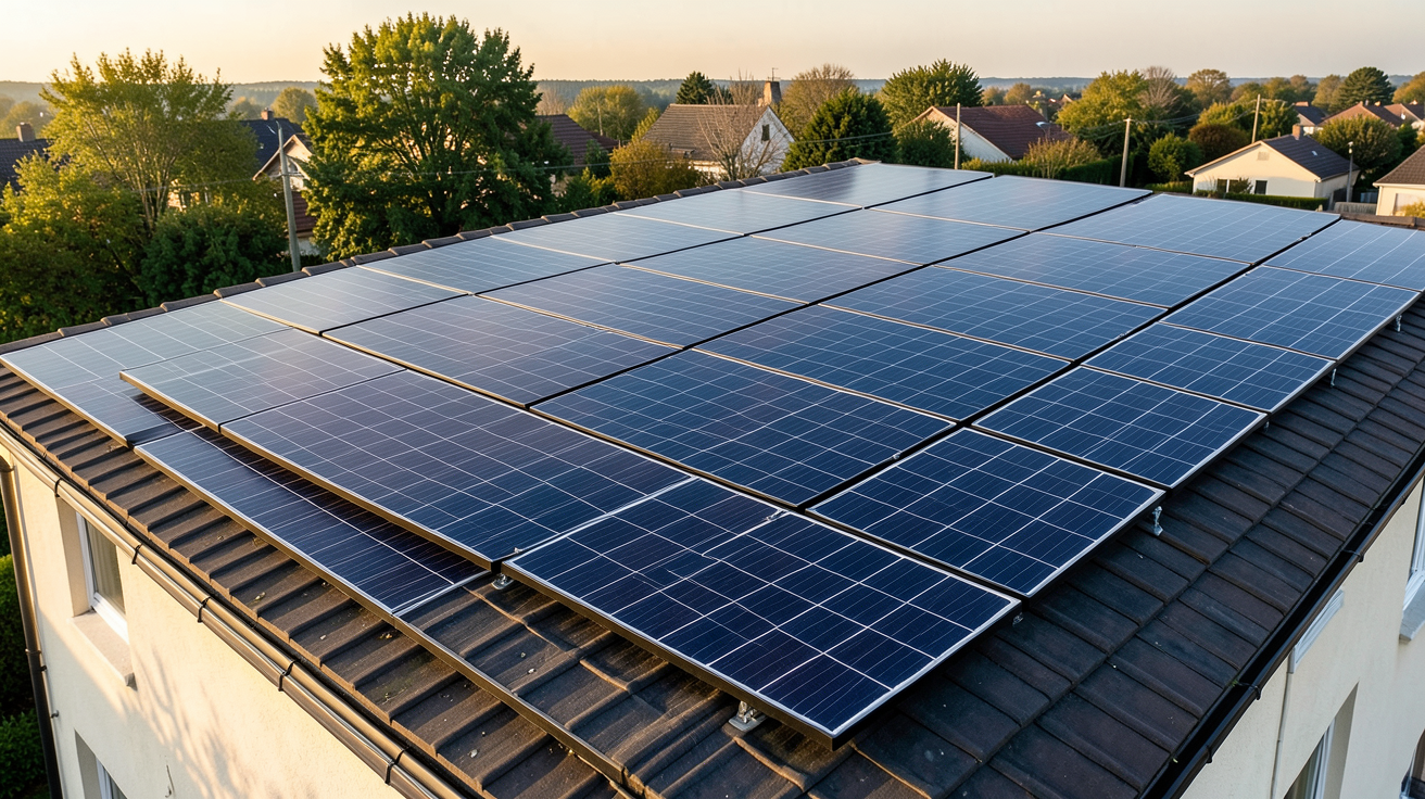 prix panneau solaire 3kw surface nécessaire pour installation de 3 kWc sur toit de maison