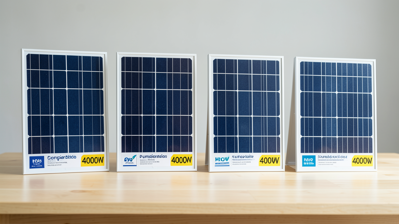 prix d'un panneau solaire de 400W comparatif des meilleures marques en 2024