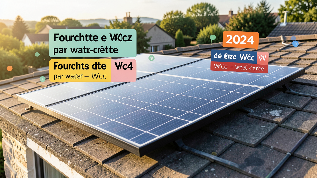 prix d'un panneau solaire en autoconsommation avec fourchettes 2024 par puissance en watt-crête
