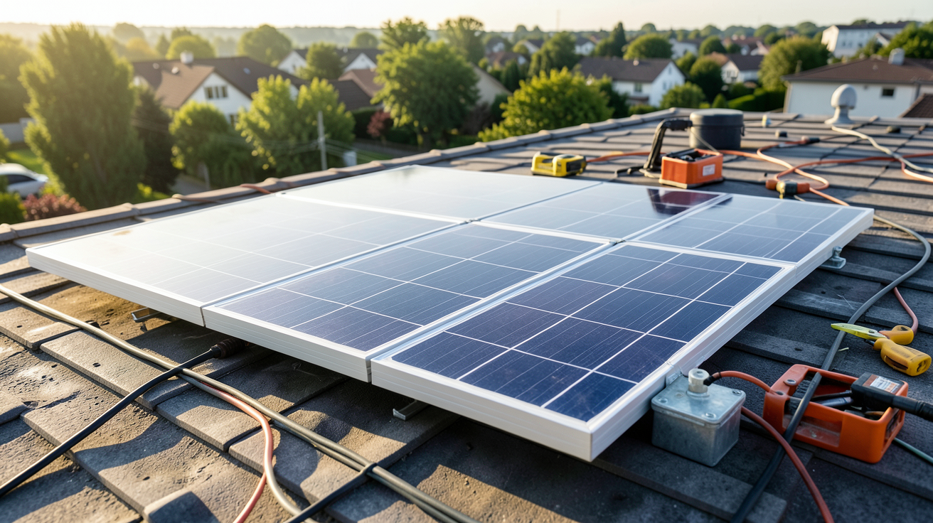 prix d un panneau solaire et coût d'installation complète sur un toit résidentiel