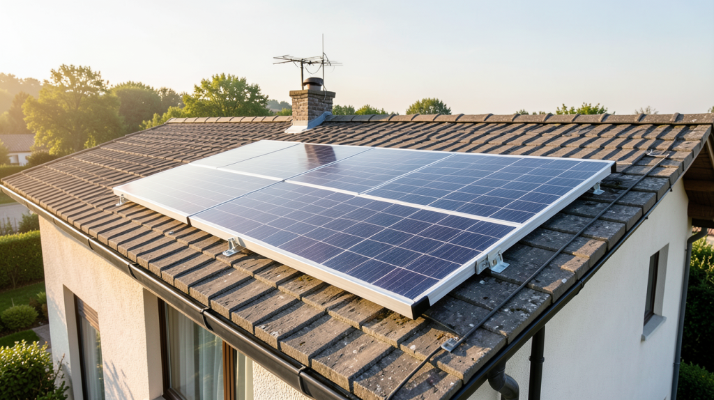 prix panneau solaire eau chaude installation sur toit de maison individuelle