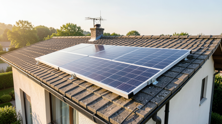 prix panneau solaire eau chaude installation sur toit de maison individuelle