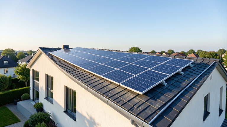 prix panneau solaire IKEA installé sur le toit d'une maison individuelle